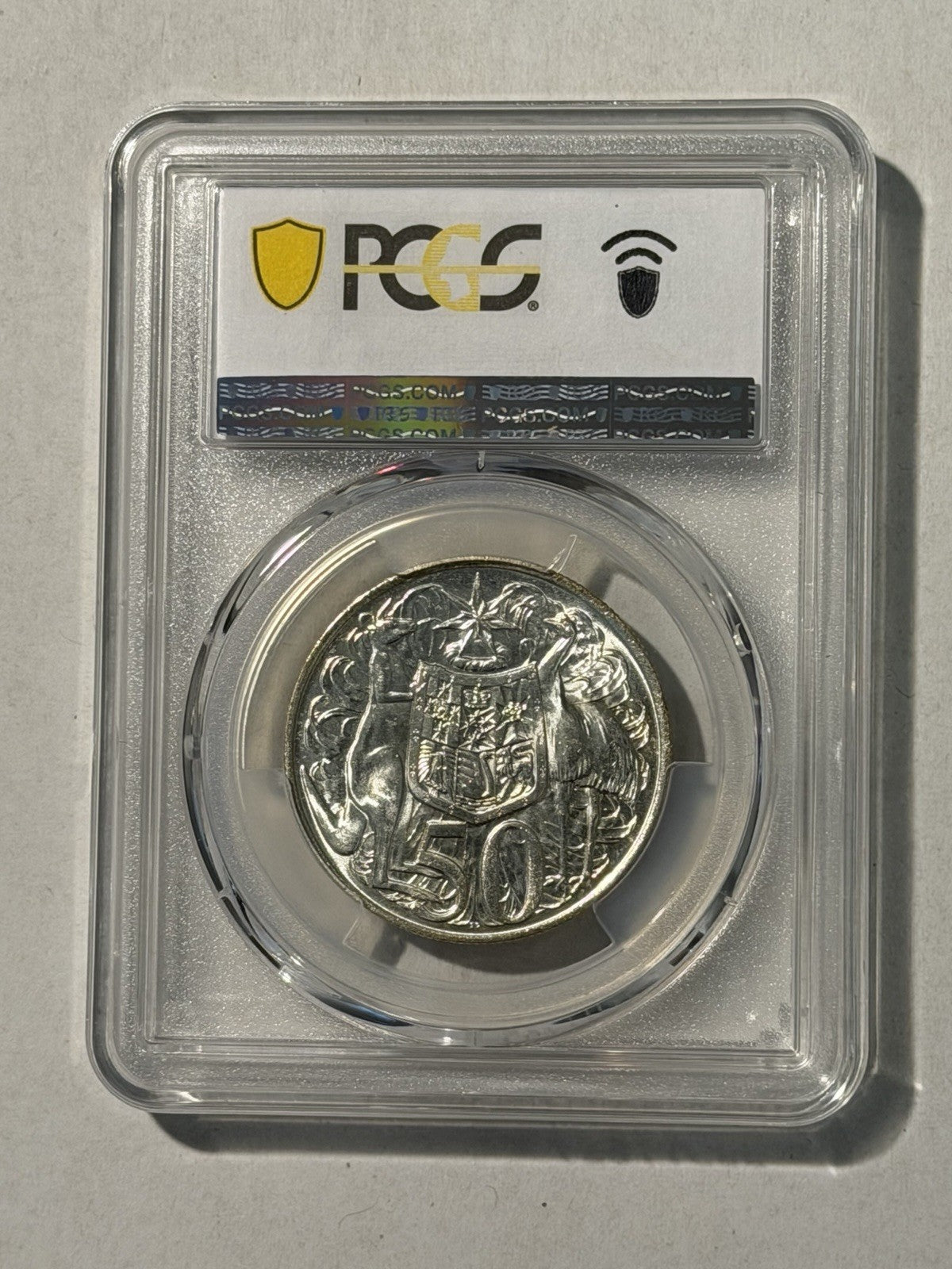 Australia 1966 Round 50c Fifty Cent PCGS Graded MS65 GEM 80% Silver Coin