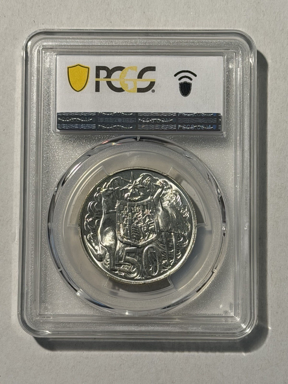 Australia 1966 Round 50c Fifty Cent PCGS Graded MS63 UNC 80% Silver Coin
