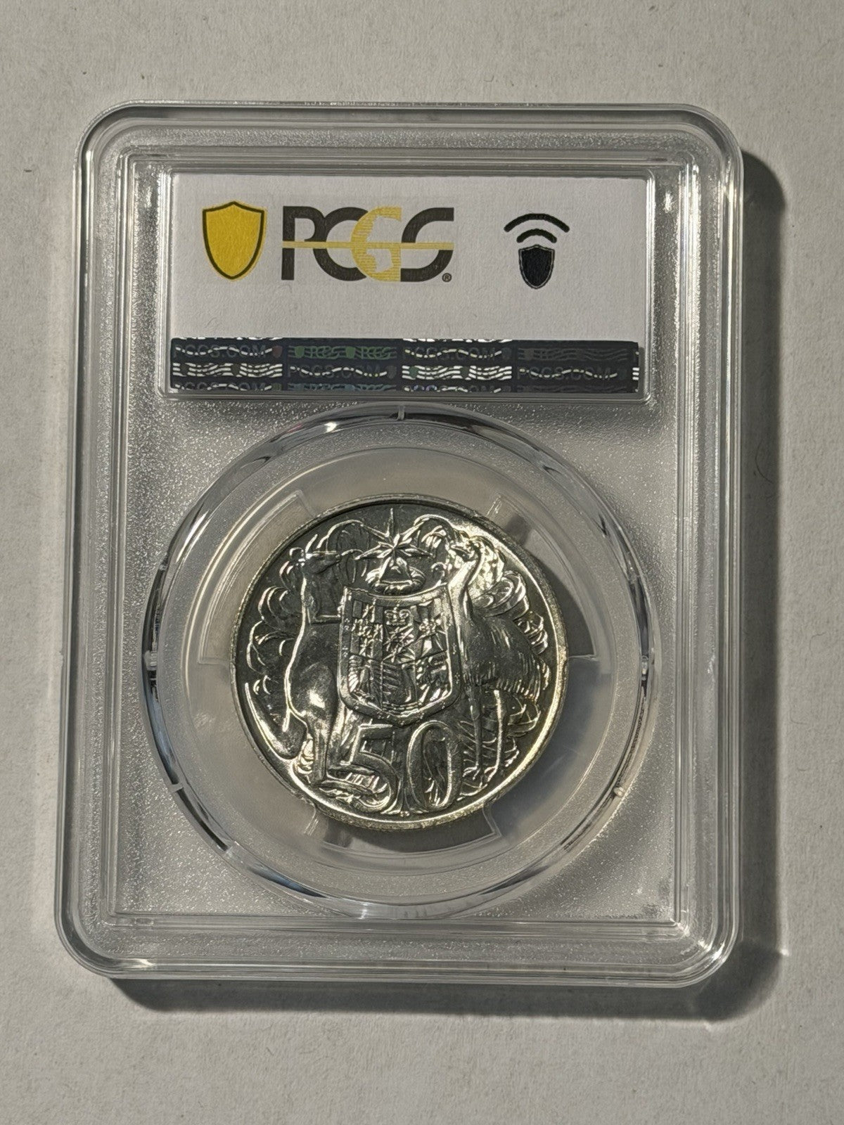 Australia 1966 Round 50c Fifty Cent PCGS Graded MS64 UNC 80% Silver Coin