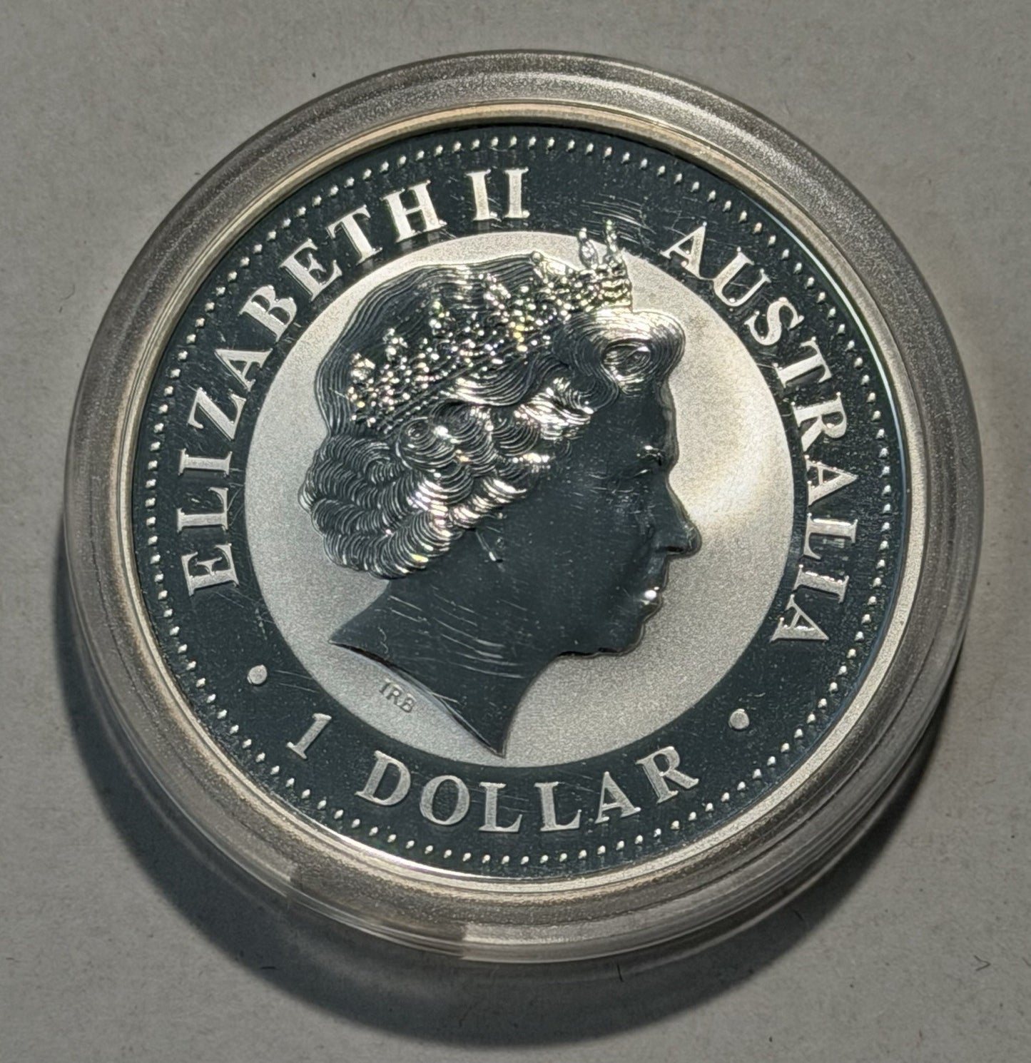 2006 Australia Perth Mint Lunar Gilded Dog 1oz $1 Series I Silver UNC Coin