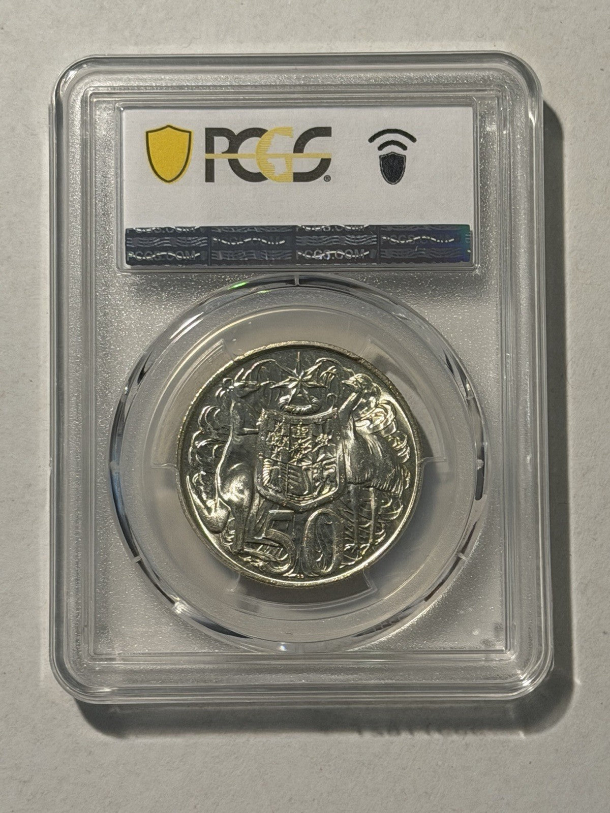 Australia 1966 Round 50c Fifty Cent PCGS Graded MS64 UNC 80% Silver Coin