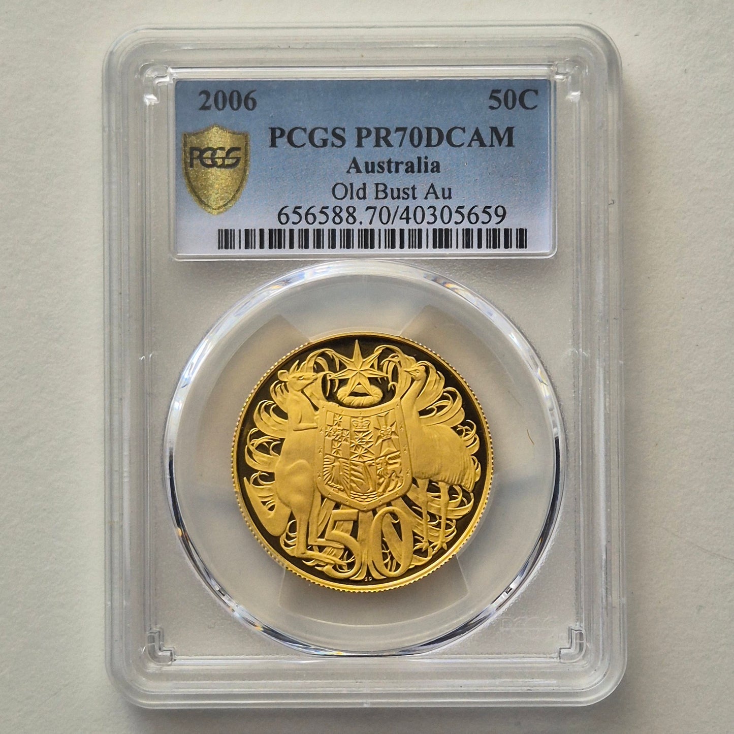 Australia 2006 Round Fine Gold 50c Proof Coin PCGS PR70DCAM 25.3g AGW