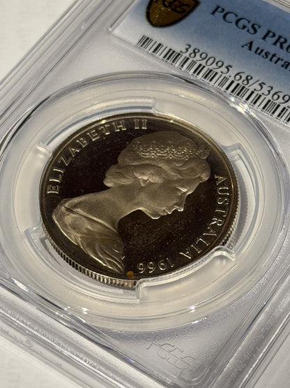 Australia 1966 50c Fifty Cents Silver Proof PCGS Graded PR68DCAM FDC