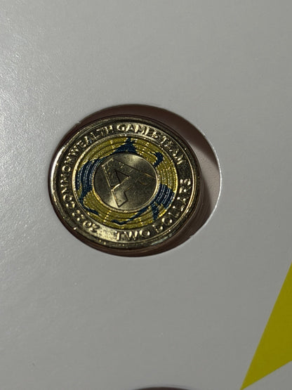 Australia 2022 AUS Commonwealth Games Team $1 & $2 7 Coin Collection UNC Folder