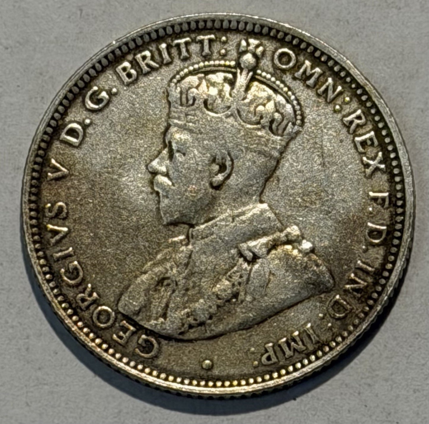 Australia 1913 One Shilling 1/- Fine F Silver Coin KGV