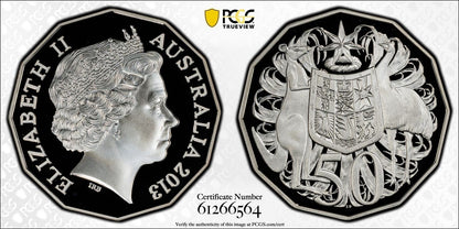 Australia 2013 Ex Fine Silver Coin Set Proof 50c Fifty Cents PCGS PR69DCAM