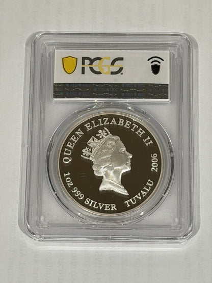 Tuvalu 2006 Red Back Spider $1 1oz Silver PCGS Graded PR70DCAM Proof Coin