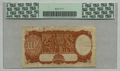 Australia 1942 Ten Shillings Armitage/Mcfarlane PCGS VF25 Banknote OGH Slab