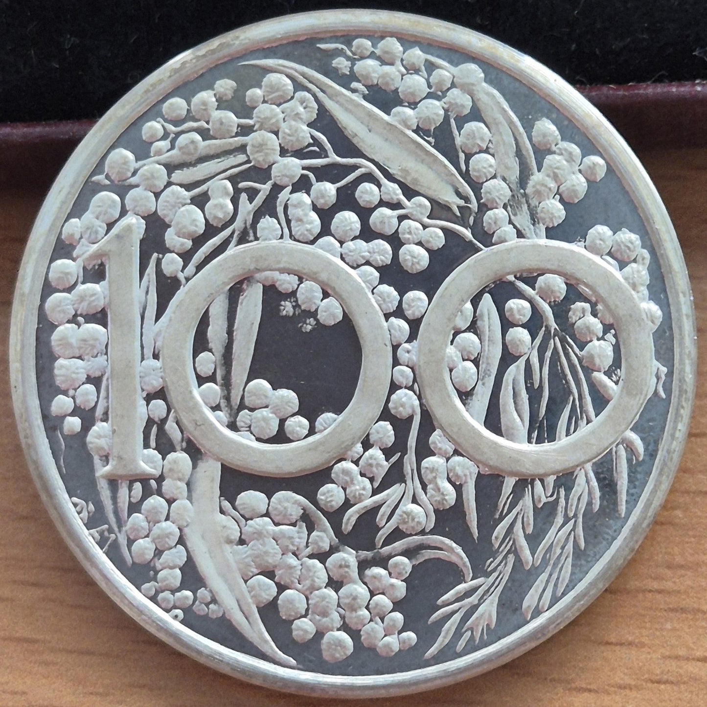 GENUINE Australia 1967 Swan Dollar Proof Pattern Plain Edge Silver Coin In Case