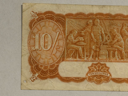 Commonwealth Australia 1939 10/- Ten Shillings Sheehan/Mcfarlane Banknote VF