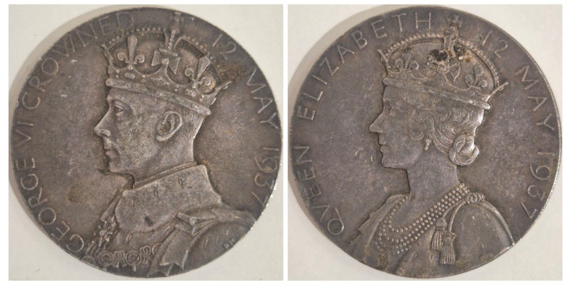 UK GB 1937 George VI Official Royal Mint Silver Coronation Medal Eimer-2046b