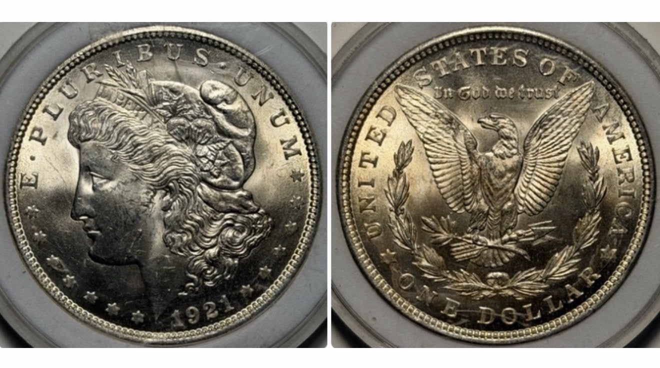 UNC United States USA 1921 Morgan Dollar $1 Silver Coin