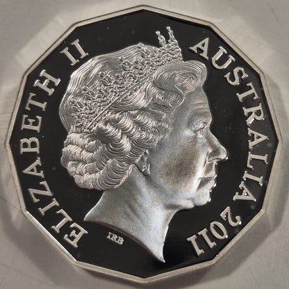 Australia 2011 Fifty Cents 50c Ex Fine Silver Proof Coin Set