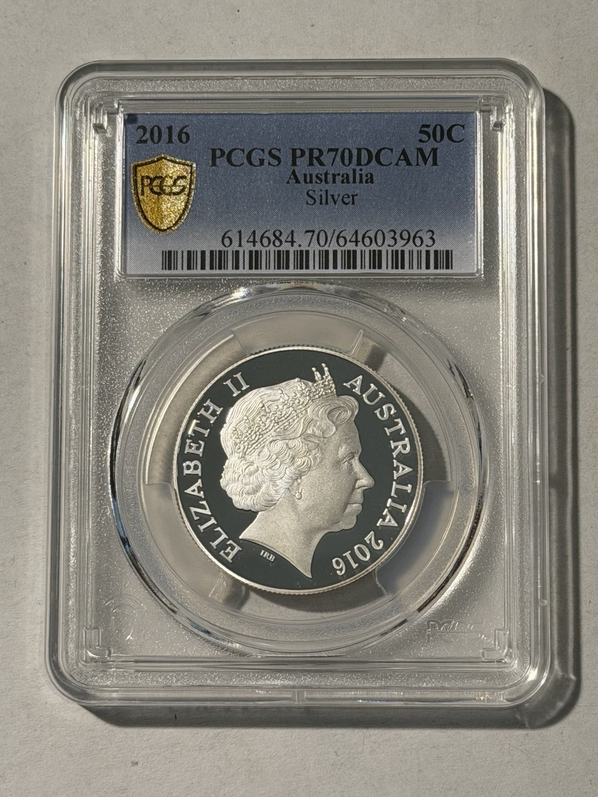 Australia 2016 Round 50c Fifty Cents Fine Silver Proof PCGS Graded PR70DCAM FDC