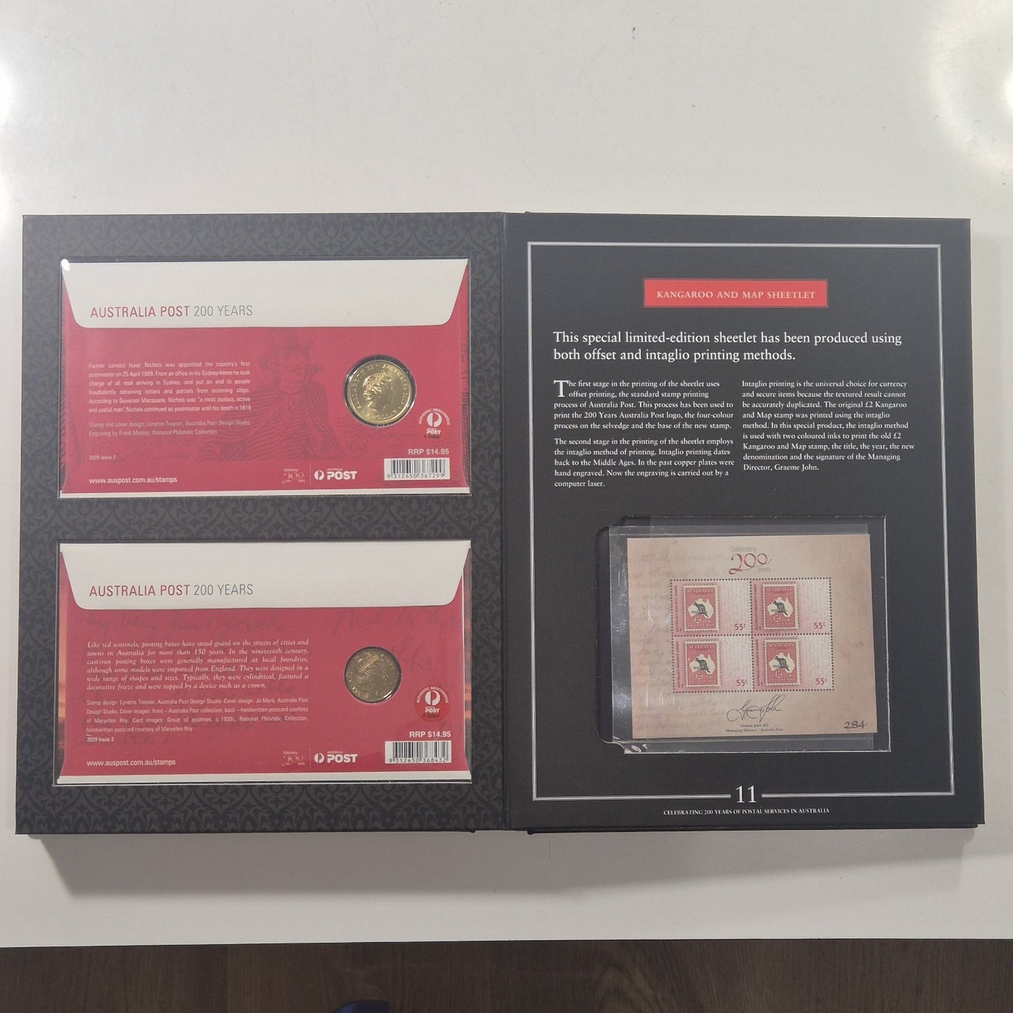 Australia Post 2009 200th Anniv Silver Coin (over 3oz), Stamp, PNC Collection
