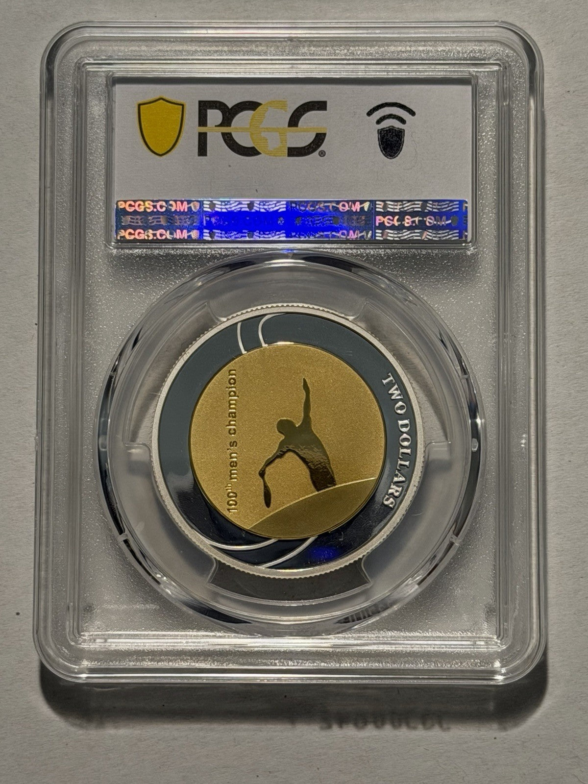 Australia Open AO 2012 100th Anni $2 PCGS Graded PR69DCAM Silver Gilt Coin