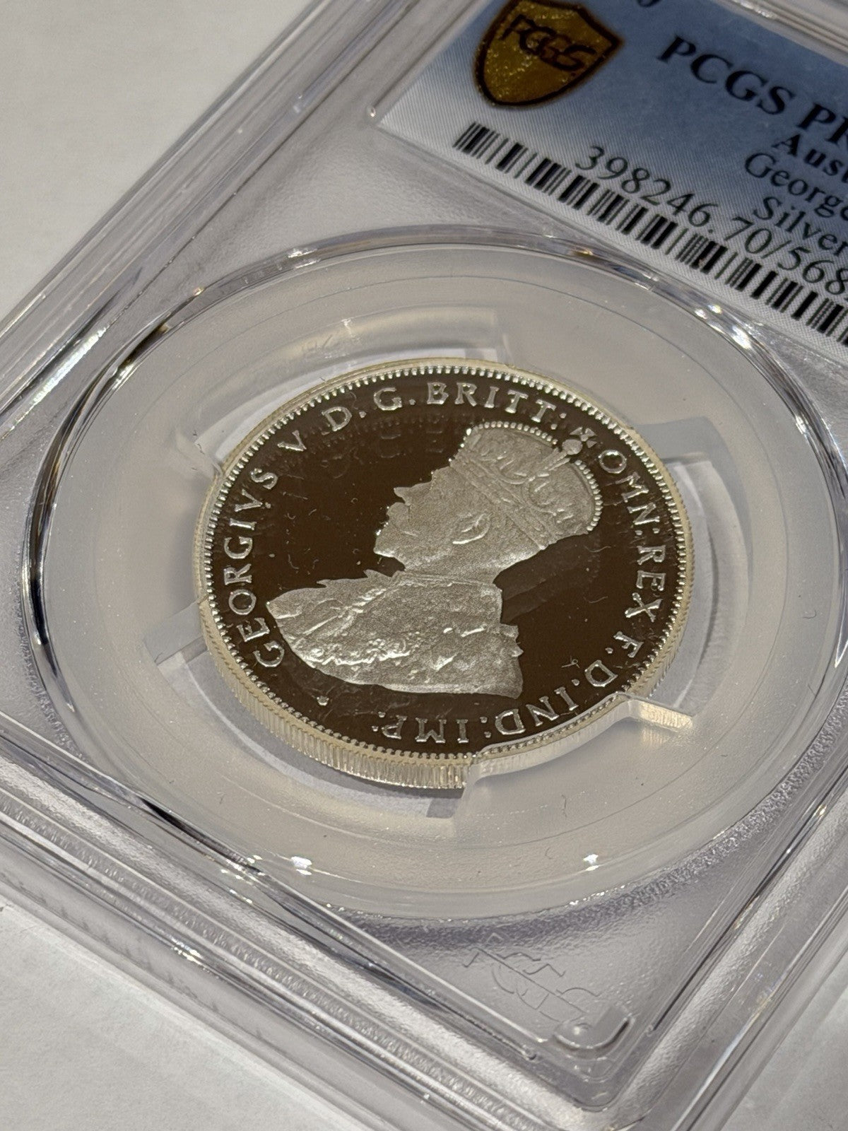 2000 Masterpieces in Silver Monarchs George V PCGS Graded PR70DCAM Silver Coin