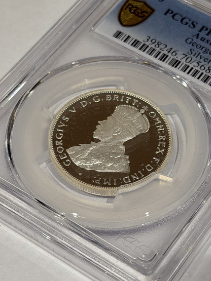 2000 Masterpieces in Silver Monarchs George V PCGS Graded PR70DCAM Silver Coin