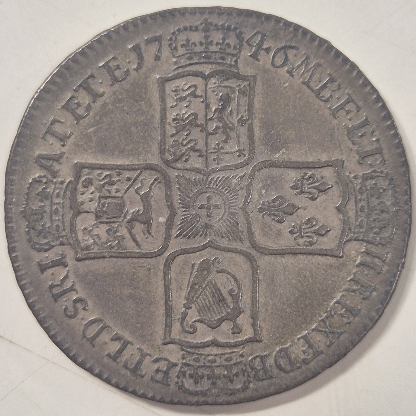 UK British England Silver Halfcrown 1746 LIMA King George II S3695 Coin aVF