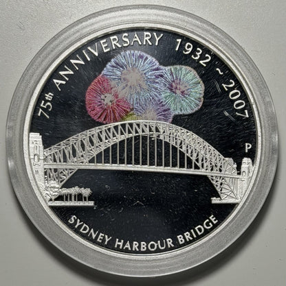 Australia 2007 Sydney Harbour Bridge $1 One Dollar 1oz 999 Silver Proof Coin
