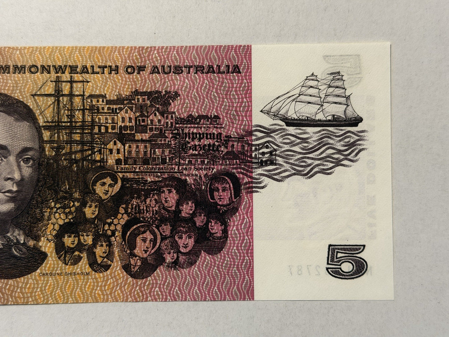 1x 1972 Commonwealth Australia Paper $5 Note Phillips/ Wheeler from Bundle