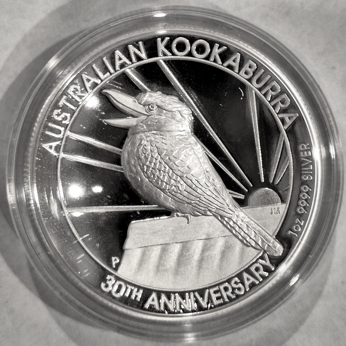 Australia 2020 Kookaburra $1 1oz 30th Anniv High Relief Silver Proof Coin
