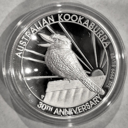 Australia 2020 Kookaburra $1 1oz 30th Anniv High Relief Silver Proof Coin