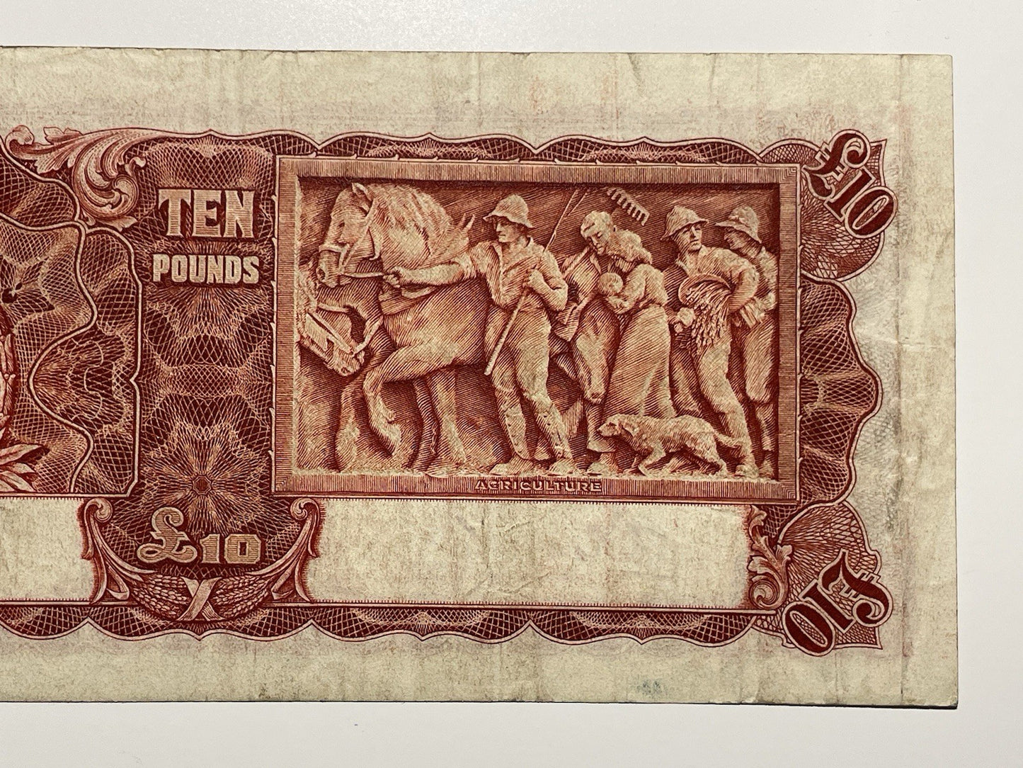 Australia 1934 £10 Ten Pounds Riddle/Sheehan Paper Banknote R80 VF KGV