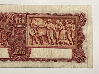 Australia 1934 £10 Ten Pounds Riddle/Sheehan Paper Banknote R80 VF KGV