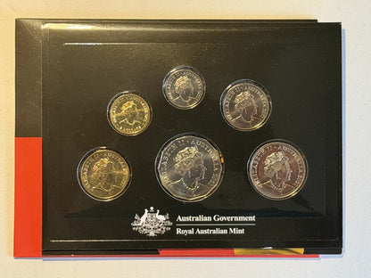 Australia 2021 Aboriginal Flag 6-coin UNC Set w Coloured $2 Coin