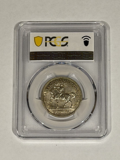 Australia 1934-35 Melbourne Centenary Florin 2/- PCGS Graded MS64 Silver Coin