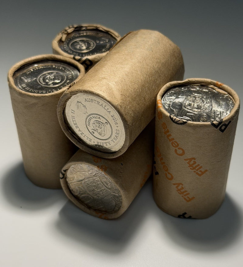 1x Australia 2016 50th Anniversary of Changeover 50c Fifty Cent Security Roll