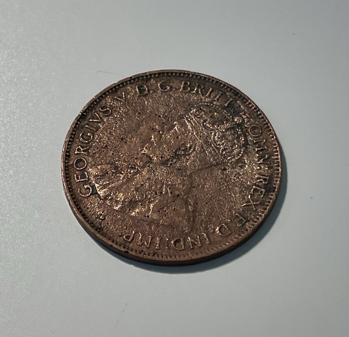 Australia Genuine 1923 Half Penny 1/2d Coin Fine Details Key Date Rare