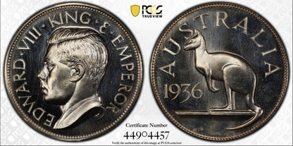 Australia 1936 (1955) Edward VII Fantasy Crown PCGS Graded PR65 Silver Medal