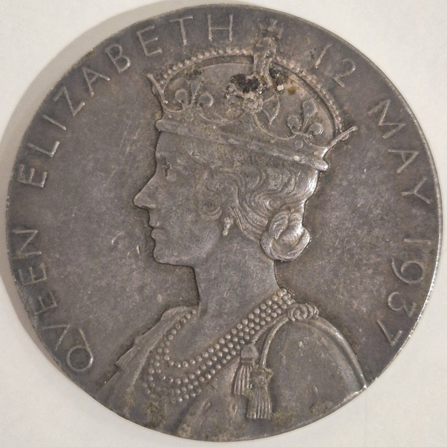 UK GB 1937 George VI Official Royal Mint Silver Coronation Medal Eimer-2046b