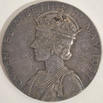 UK GB 1937 George VI Official Royal Mint Silver Coronation Medal Eimer-2046b