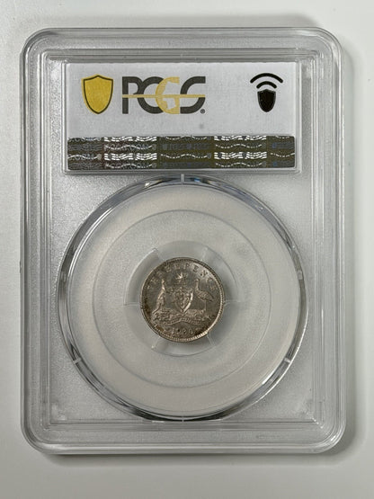 Australia 1936(m) 3d Threepence PCGS Graded MS64 UNC Silver Coin