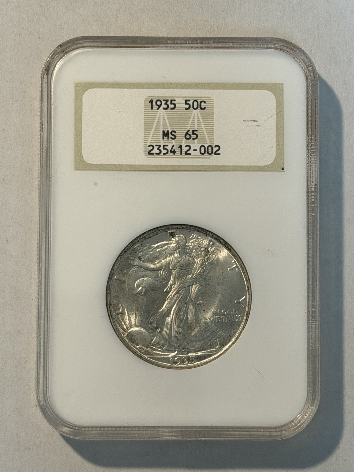 United States USA 1935 Walking Liberty Half Dollar 50c NGC Graded MS65 GEM Coin
