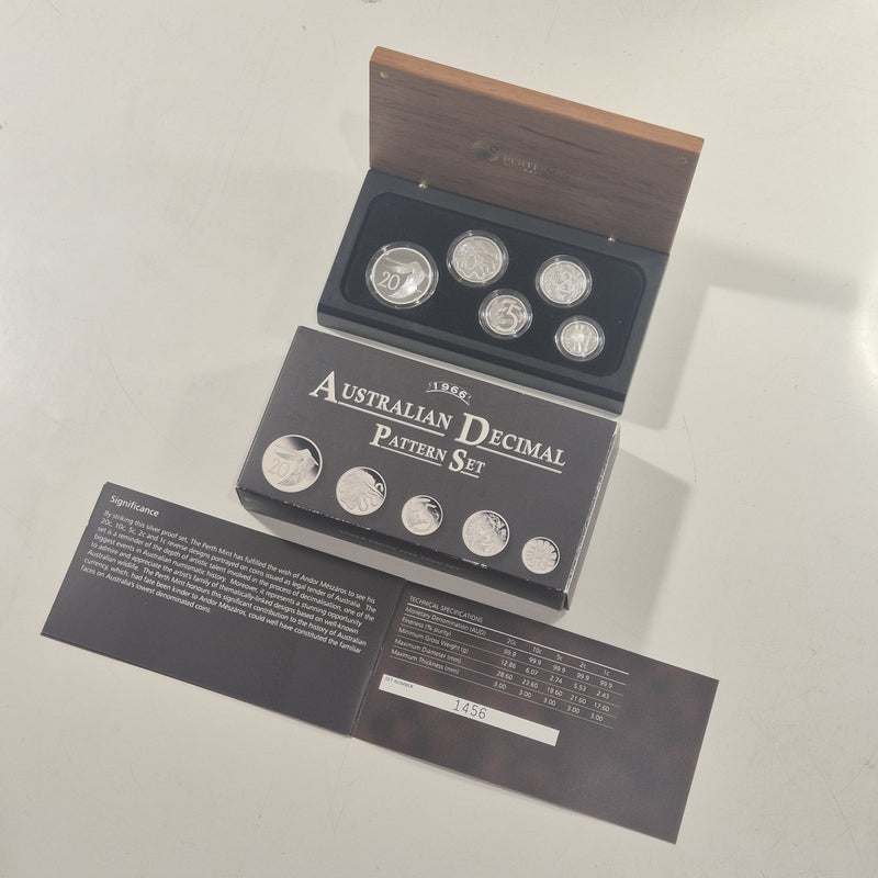 Australia 2009 Perth Mint 1966 Decimal Pattern Silver Proof Coin Set