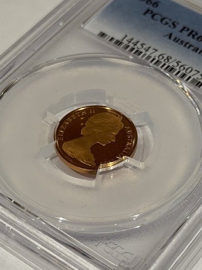 Australia 1966 1c One Cent PCGS Graded PR68DCAM Proof Coin