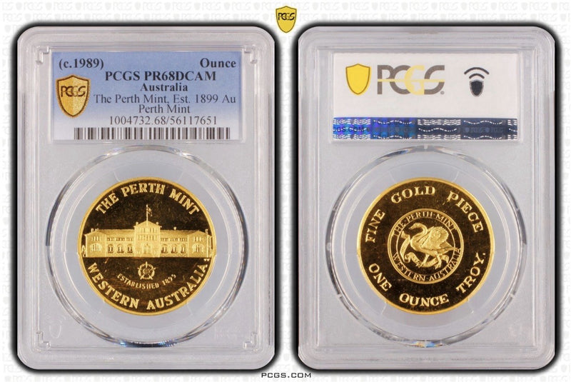 Western Australia Perth Mint Vintage 1oz 999 Fine Gold Piece PCGS PR68DCAM Medal