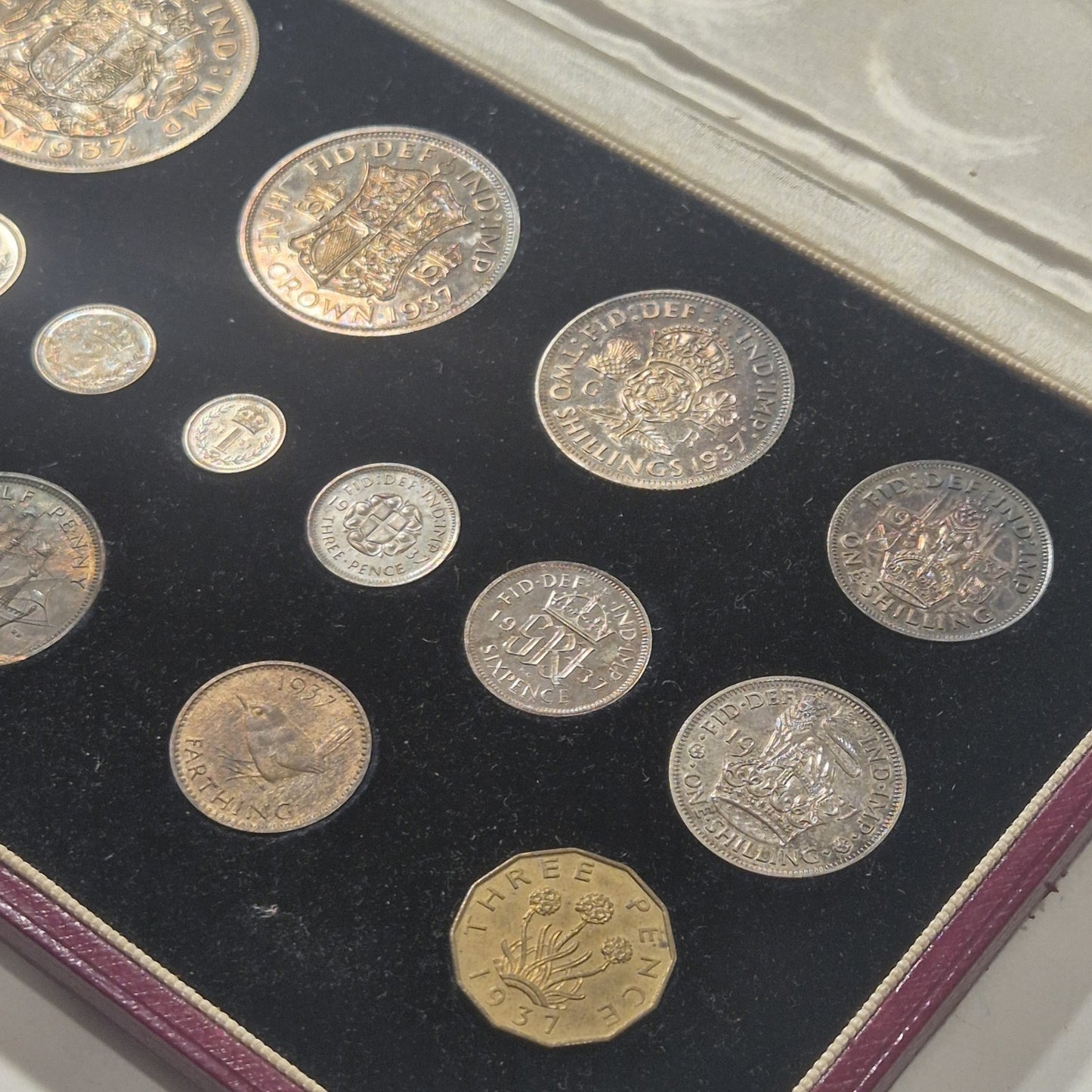 1937 UK Specimen Proof 15 Coin Set George VI Coronation Royal Mint Official
