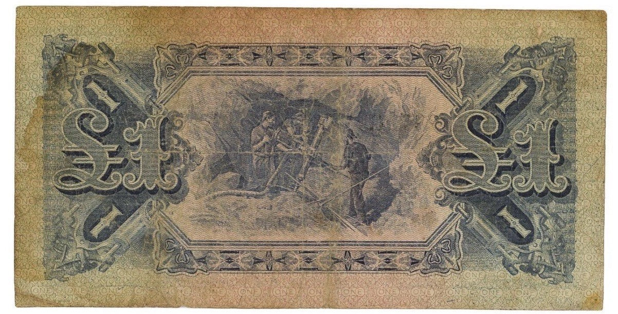Commonwealth Australia 1918 £1 One Pound Cerutty/Collins Paper Banknote VG