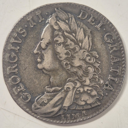 UK British England Silver Halfcrown 1746 LIMA King George II S3695 Coin aVF