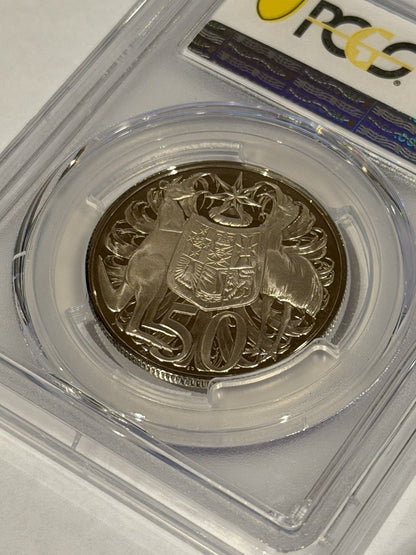 Australia 1966 50c Fifty Cents Silver Proof PCGS Graded PR69DCAM FDC