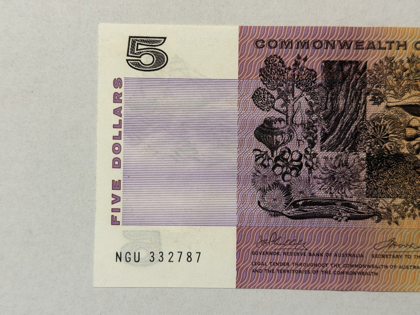 1x 1972 Commonwealth Australia Paper $5 Note Phillips/ Wheeler from Bundle