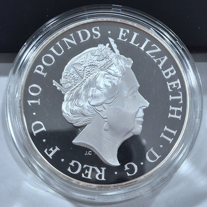 UK British 2017 Sapphire Jubilee Silver Proof £10 5oz Ten Pounds Crown Coin