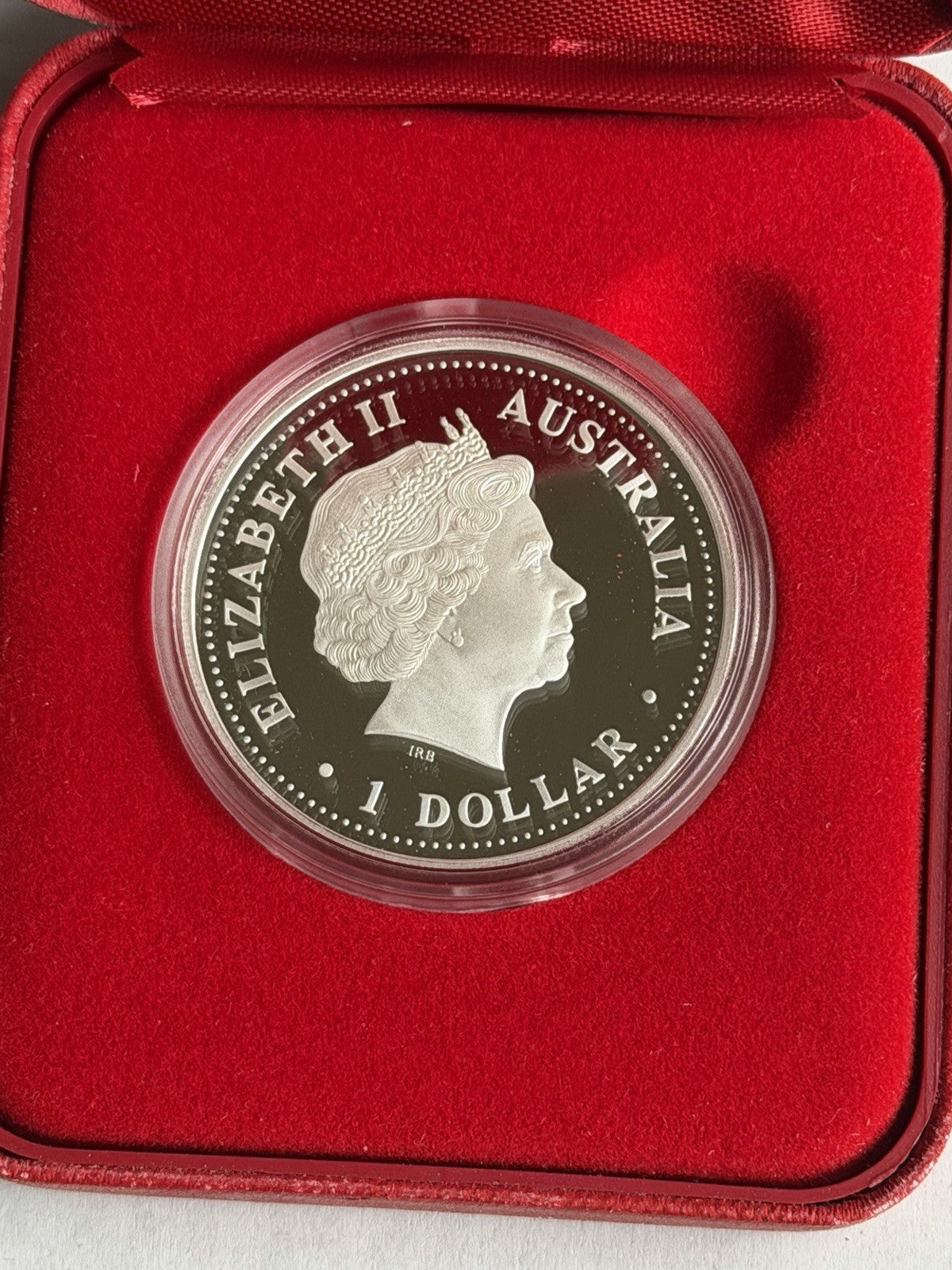 2004 Australia Perth Mint Lunar Monkey 1oz $1 Series I Silver Proof Coin