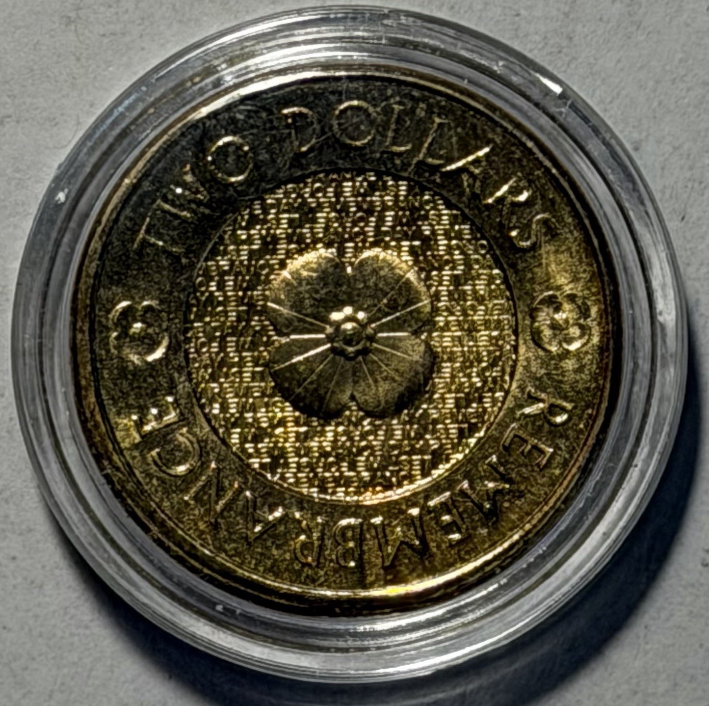 UNC Australia 2012 $2 Two Dollars Remembrance Day Gold Poppy Ex Security Bag