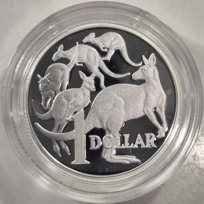 Australia 2013 Fine Silver Proof Mob Of Roos $1 One Dollar Coin